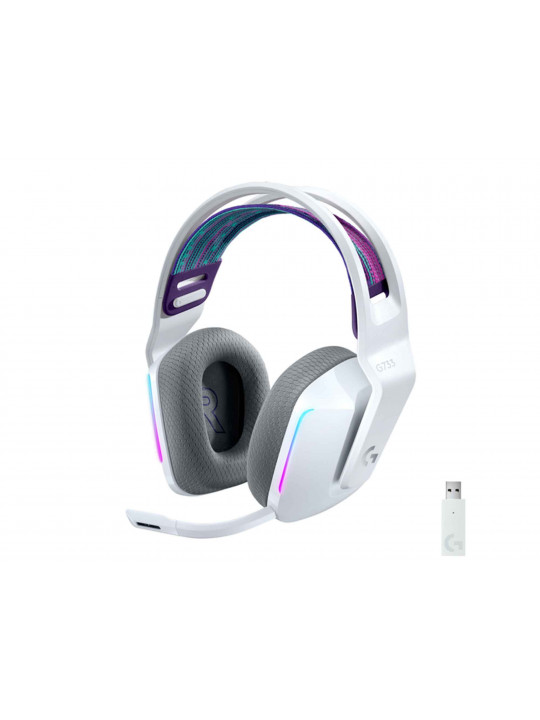 logitech g733 lightspeed wireless rgb gaming white l981 000883